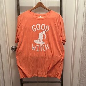 Bella Canvas Coral Graphic Tee “Good Witch”